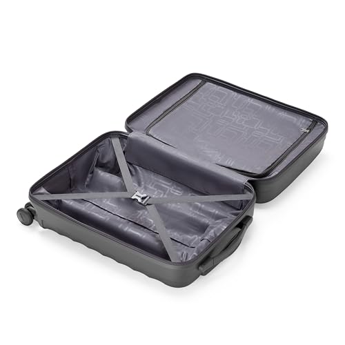 Image of American Tourister Barcelona | Cabin Trolley Bag (55 cm) | 360 8 Wheel Travel Luggage | Hard Case Polycarbonate Suitcase | Mounted Combination Lock | Gun Metal