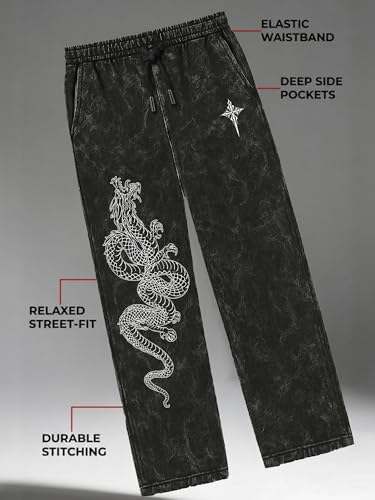 Image of fanideaz Mens Cotton Baggy Trackpant for Men | Streetwear Loose Fit Track Pants for Men | Comfortable Breathable Cotton Casual Wear Lower for man Stylish