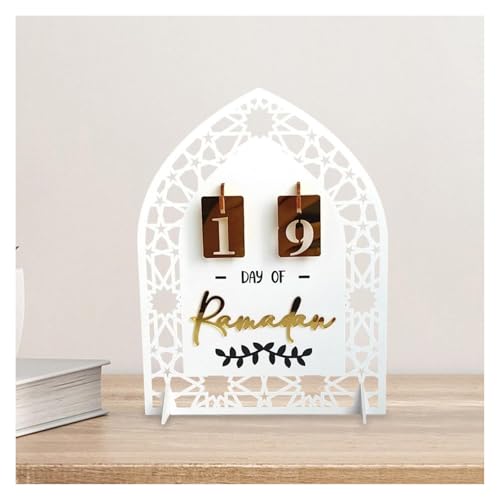 Décoration Ramadan Durable Calendrier de l'Avent Eid Acrylique Ne Se Déforme Pas