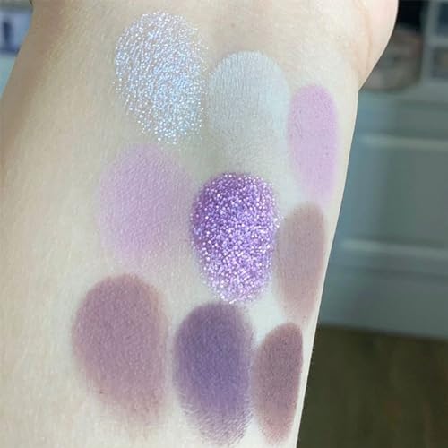 9 Colors Matte Nude Purple Shimmer Gold Dark Plum Colorful Eyeshadow Palette Matte Shimmer Korean Natural Eye Shadow palettes Highly Pigmented Naturing-Looking Long Lasting (#Dark Night Purple)
