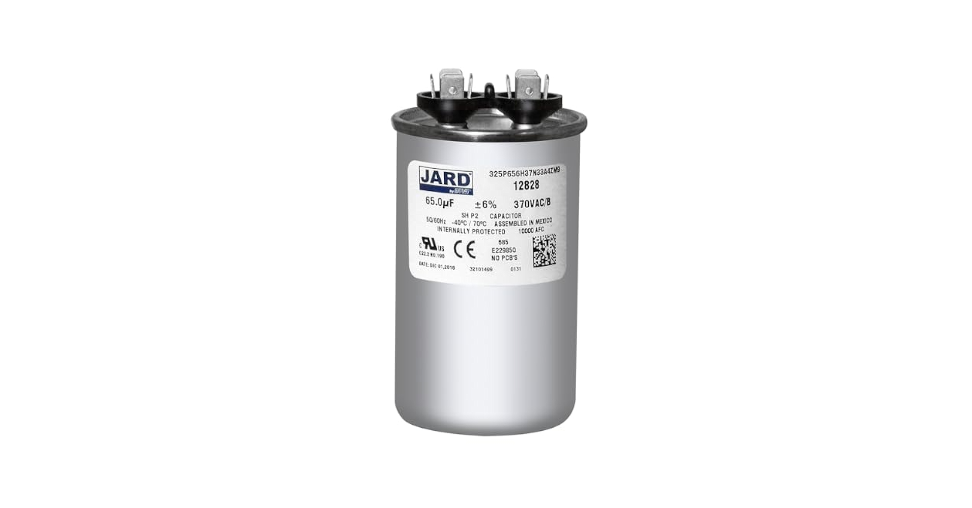 PACO 65 + 5 uF x 370 or 440 VAC Round - BMI USA Made Capacitor
