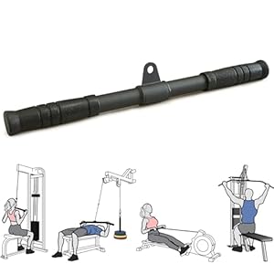 Straight Bar, Pull Down Bar 360 Rotating, Lat Pulldown Attachments Cable Attachments For Gym Cable Machine Attachment, Tricep Press Down Curl Bar, Strength Training Cable Attachments