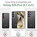 MALEWOLF for Galaxy S25+ Plus Case with Invisible Stand, [Military Drop Protection] Semi-Transparent S25 Plus Phone Case Compatible with Magsafe, Anti-Slip Cover Galaxy S25+ Magnetic Case (Black/Red)