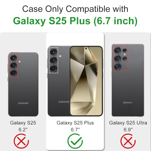 Image of MALEWOLF Case for Samsung Galaxy S25 Plus /S25+ Compatible with Magsafe, [Non-Slip TPU Edge]&[Camera Frame Protection] for S25 Plus Phone Case, Slim Translucent Matte Galaxy S25+ Cover (Black /Grey)