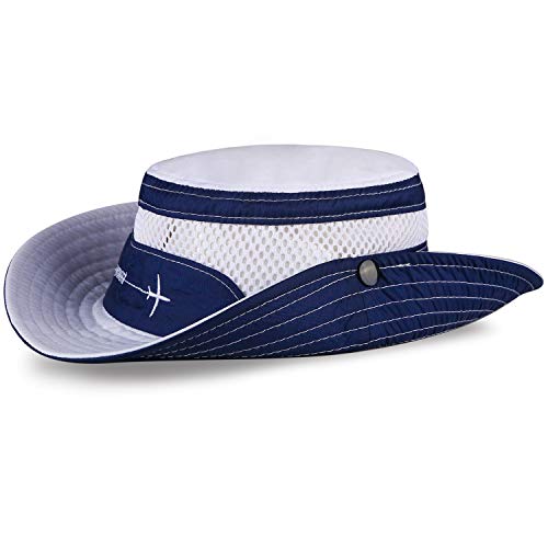 Baby Sun Hat Toddler Sun Hat Kids Breathable Bucket Sun Protection Hat | Adjustable, Stay-on Chin-Strap, Summer Play (Light White, 6-12 Months (18.9"))2