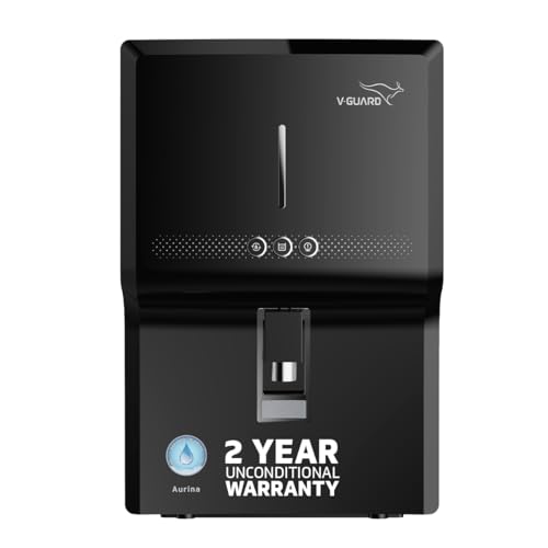 Image of V-Guard Aurina 2X RO+UF Water Purifier | DuoGuard Filter Technology | Zero Service Cost for 2 Years + Proactive Service | Reduces Water Wastage by 30% | 100% RO Purified Water | 7 Stages | 7 L