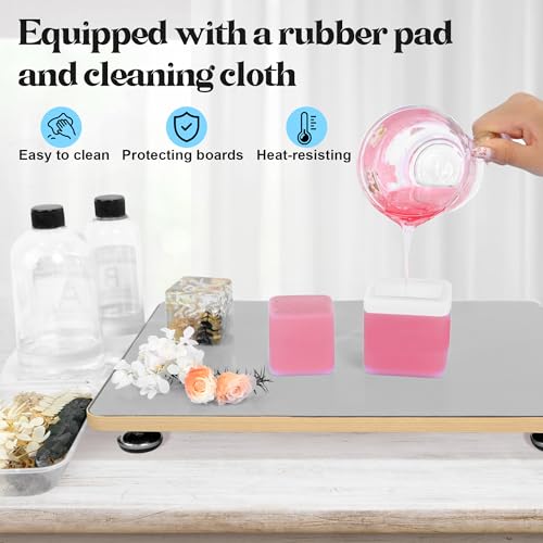 Image of Nelyrho Leveling Table for Epoxy Resin, 16''x 12'' Adjustable Precision Leveling Platform for Resinate, Epoxy Resin Accessories, Multipurpose Leveling Table (Grey)