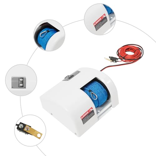 Cabrestante eléctrico para ancla de barco 12V 25lbs miniatura 5