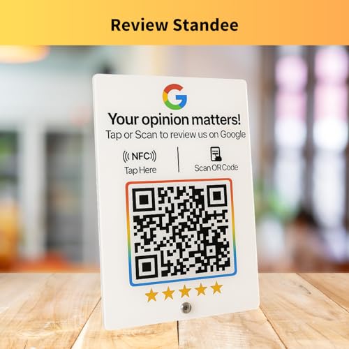 tinydabba White Acrylic NFC Review Standee with QR Code by tinydabba - 2