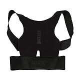 Yosoo Back Support Belt, Comfort Posture Corrector Back Support Brace Adjustable Shoulder Bandage Corset Back Orthopedic Brace Scoliosis Rugbrace Posture Corrector S for Men Women (M)