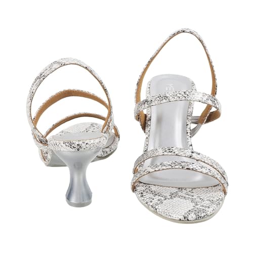 Image of Metro Women Synthetic Leather Kitten Heel Fashion Sandal