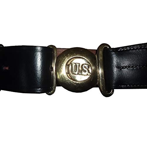 warreplica US Officer's Black Leather Belt - Reproduction3