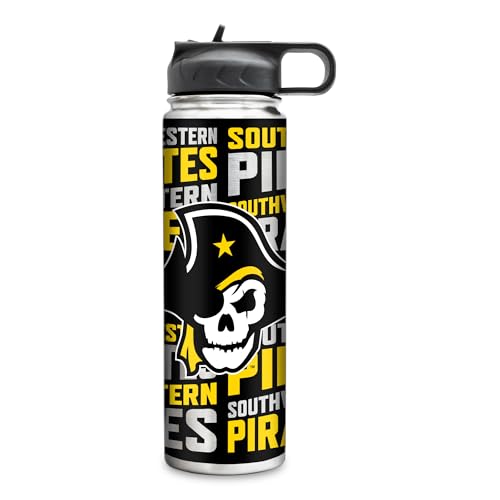 Rico Industries NCAA Southwestern University Pirates Standard 22oz Stainless Steel Tumbler with Lid - Great For Coffee, Tea, Water or Cocktails