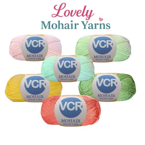 Image of VCR Mohair Nylon Maroon Yarn, 100 Grams Hank, 196 Meters Length, Acrylic 75%, Mohair Nylon 25%, Pack of 1 Yarn, Soft Crosia Threads, Suitable for Winter Garments.