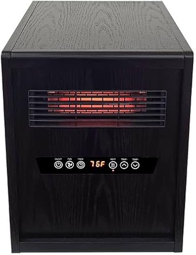 Miniatura 4 de Modern Ember Calentador de espacio infrarrojo portátil con pantalla táctil LED y control remoto, temporizador de 12 horas, calentamiento rápido de