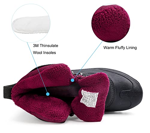 Image of riemot Men's Women's Winter Boots Waterproof Insulated Snow Shoes for Outdoor Walking Warm Lightweight Anti-Slip Ankle Boots