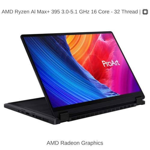 Image of HIDevolution [2026] ASUS ProArt PX13 HN7306EA Black 13.3 inch 3K OLED Touch, 3.0 GHz Ryzen Al Max+ 395, AMD Radeon, 64 GB LPDDR5X RAM, 1 TB PCIe SSD, Windows 11 Pro