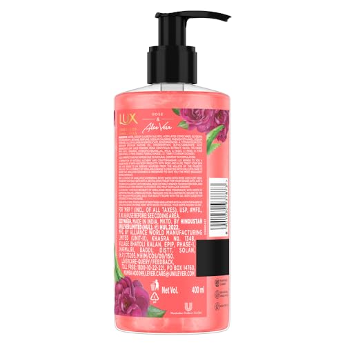 Image of LUX ROSE & ALOEVERA GEL BODY SCRUB|| 300gm and LUX ROSE & ALOEVERA SHIM BW 400ml