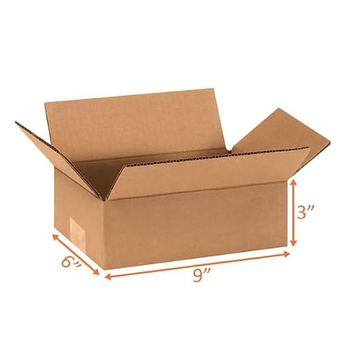 Ucanpack 9"L x6"W x3"H Corrugated Shipping Boxes, Made In USA - 25 Pcs Cardboard Packing Box For Moving Medium, 200lb Sturdy Heavy Duty Moving Case (All Kraft/B Flute)