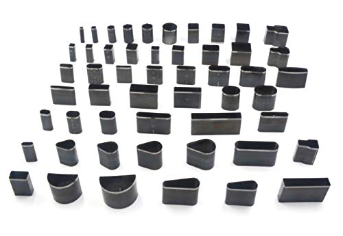 IRISFLY 52 Shape Style One Hole Hollow Punch Cutter Tool Leather Craft Set DIY for Handmade