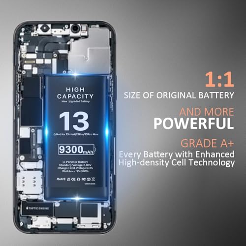 Batterie pour iPhone 13 remplacement haute capacité compatible modèles A2633 A2631