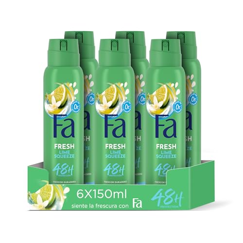 Fa Limones del Caribe Desodorante en Spray (6 x 150 ml), spray...