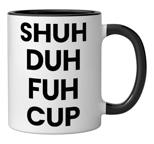 Taza cerámica negra y blanca 11 oz miniatura 2