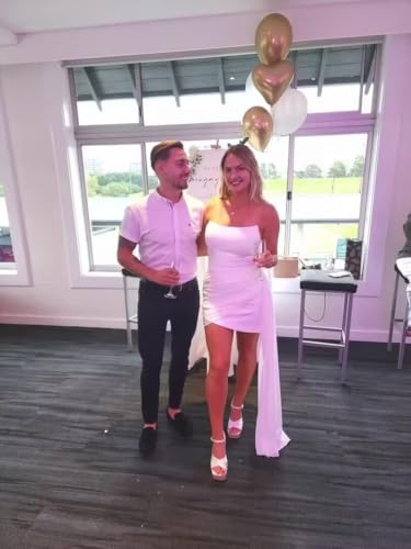 Noras Women's Strapless Short Homecoming Dresses with Trape Ruched Tight Cocktail Club Party Gown NO3403