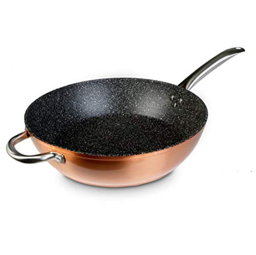 WECOOK! Professional Sartén Honda Aluminio Forjado 32 cm, Inducción, Antiadherente Ecológico...