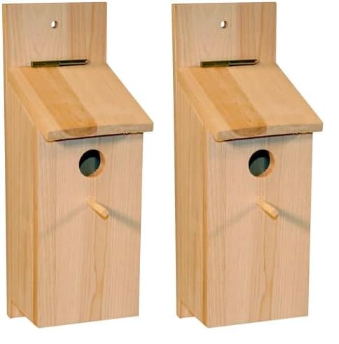 Kerbl Nichoir Kit à Monter Soi-même 36x12x14 cm, Mésange, Bois, Beige (Lot de 2)