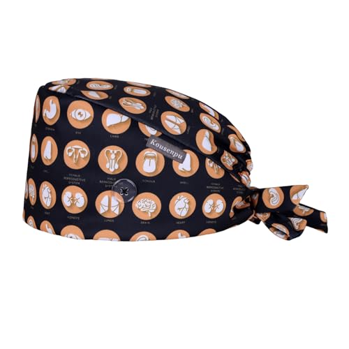 Image of Kousenpu Scrub Caps for Men, Adjustable Surgical Cap, Breathable Medical Hat for Doctors, Nurses & Healthcare Professionals