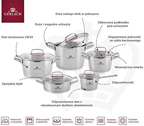 Miniatura 2 de Gerlach NK319 Superior - Juego de cacerolas