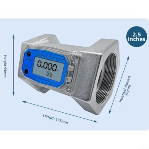 Medidor de flujo de turbina digital de 2,5 pulgadas de aleación para control de agua y diésel 7