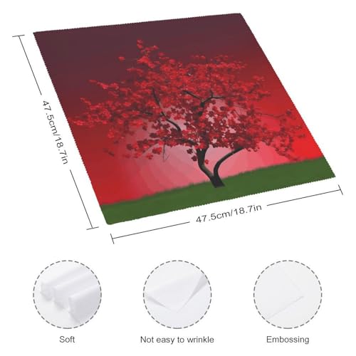 Servilletas de Tela Floral Roja 18.7x18.7 pulg. Pack x6 miniatura 2