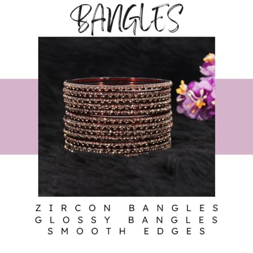 Glass Bangles with Diamond Stone Chudi Set- LV_KS4--2.4