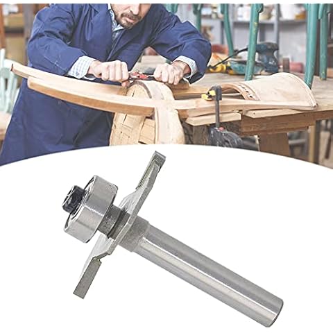 Slot Cutter Bit 2mm,CEIEVER router bits Woodworking sets 1/4"*3/32" Shank Durable Carbide Tipped for Planing Bit Wood Milling Cutter Planing Tool Woodworking DIY Cover