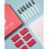 Gamenote 6 Pack Magnetic Small White Board Set & Rotating Art Supplies Organizer