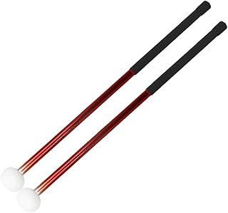 Kisangel 2 Piezas Accesorios Para Tambores Estuario Principiante Palos Silencio Suave Accesorios De Tambor Baquetas Tamboril Instrumentos Rojo Aleación De Aluminio