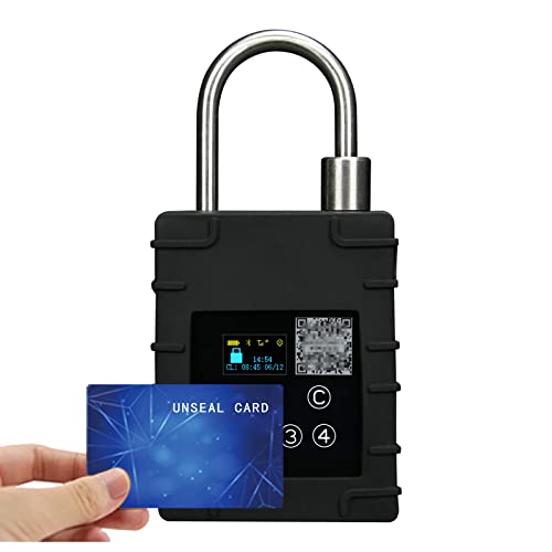 Leadseals Electronic Security Seal Anti-Tamper GPS Intelligent Pad-Lock for Truck Trailer Cargo Shipping, Smart Security Container Seal with Remote Controling of Authorized Entry, History Track
