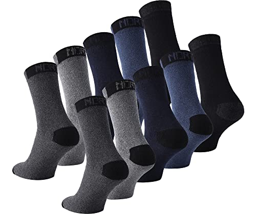 Men's and Women's 5 10 Pack Cotton Socks AT010 (Mix-1 (10 Pack), 12-14)2