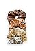 Handmade Multicolored Assorted Print Hair Tie Scrunchie Set of 4