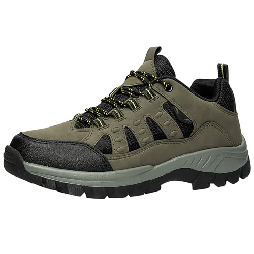 Generisch Zapatillas de senderismo para hombre, transpirables, ligeras, antideslizantes, para exteriores, planas, para caminar, zapatillas de fitness, monocolor, plataforma, zapatillas informales
