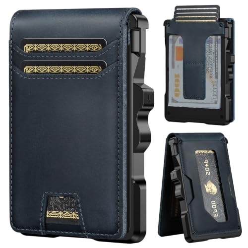 Image of furid Genuine Leather Wallet for Men: Slim RFID Smart Minimalist Wallet
