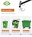 Touchless Manual Trash Compactor, Trash Bin Compactor with Push Down Handle, Compacting Trash Can, Garbage Smasher, Waste Compactor for Home, Manual Trash Crusher for Recycling (Black)
