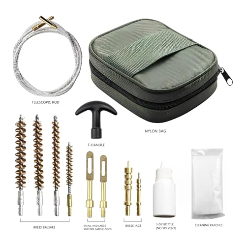 Fiskenet Conjunto de escovas de limpeza de latão para limpador de tiro de barril de arma