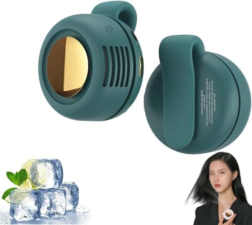Ventilador portátil silencioso sin aspas 2025 con clip, refrigeración manos libres para exteriores/oficina/viajes, recargable por USB-C y 3 velocidades, ventiladores personales ultra silenciosos con