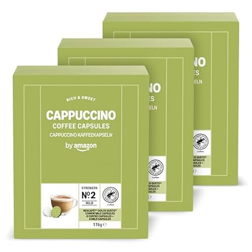 by Amazon Cápsulas De Café Cappuccino, en cápsulas compatibles con dolce gusto, 24 porciones (3 paquetes de 16) | Ya disponible en tu tienda friki favorita! En mundofriki.es!
