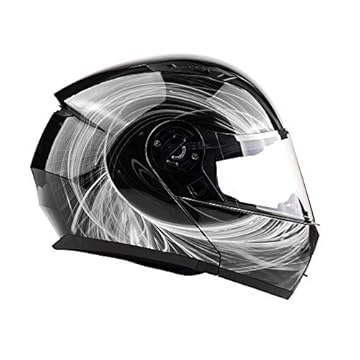 black and white full face helmet