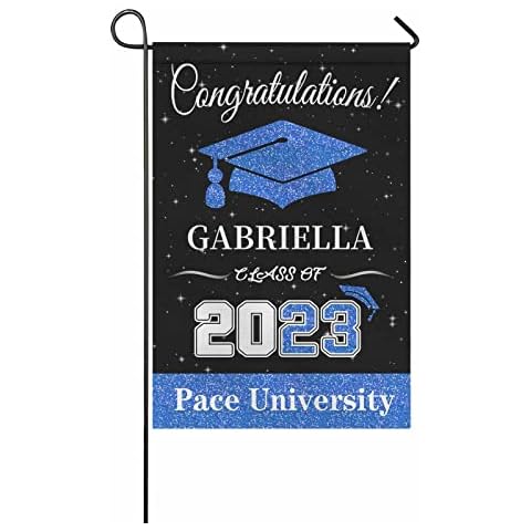 Personalized Garden Flag with Name for Yard Decorations Customized 2023 Grad House Flag Double Sided for Daughter Son Graduates Cover