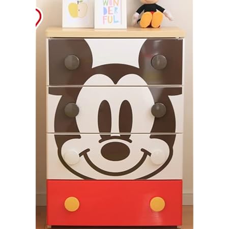 Amazon Co Jp おもちゃ 収納 ダック チェスト キッズチェスト ディズニー 引出し タンス たんす 子供部屋 ミッキーマウス くまのプーさん グッズ かわいい 洋服 衣装 ミッキー ホーム キッチン